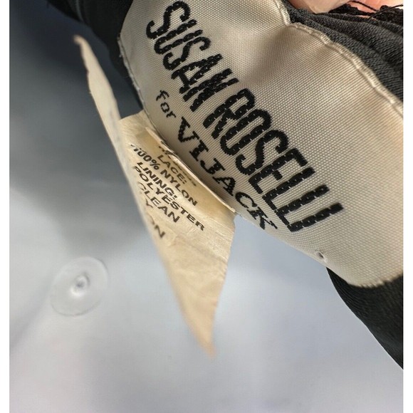 Susan Roselli for Vijack Black Sequin Lace  New Years Party Vintage Dress 7-8 - Picture 13 of 16